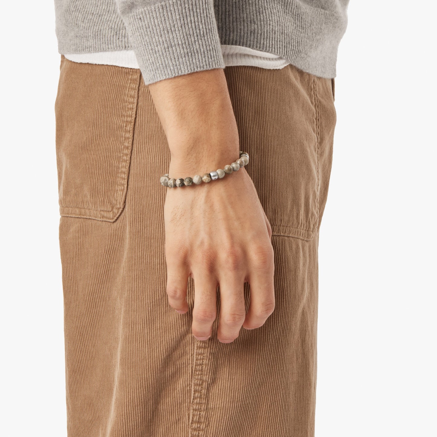 8mm Beaded Petoskey Bracelet - Petoskey