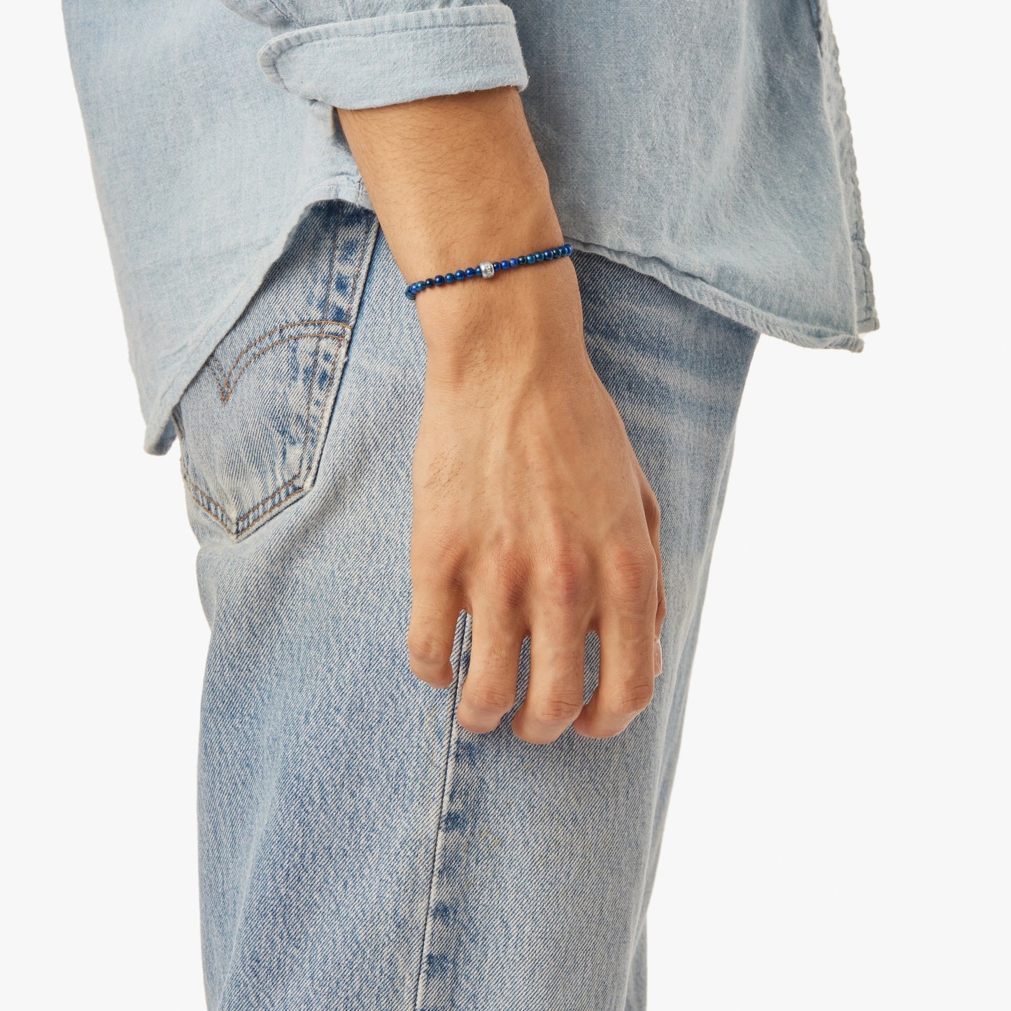 4mm Beaded Lapis Bracelet - Lapis