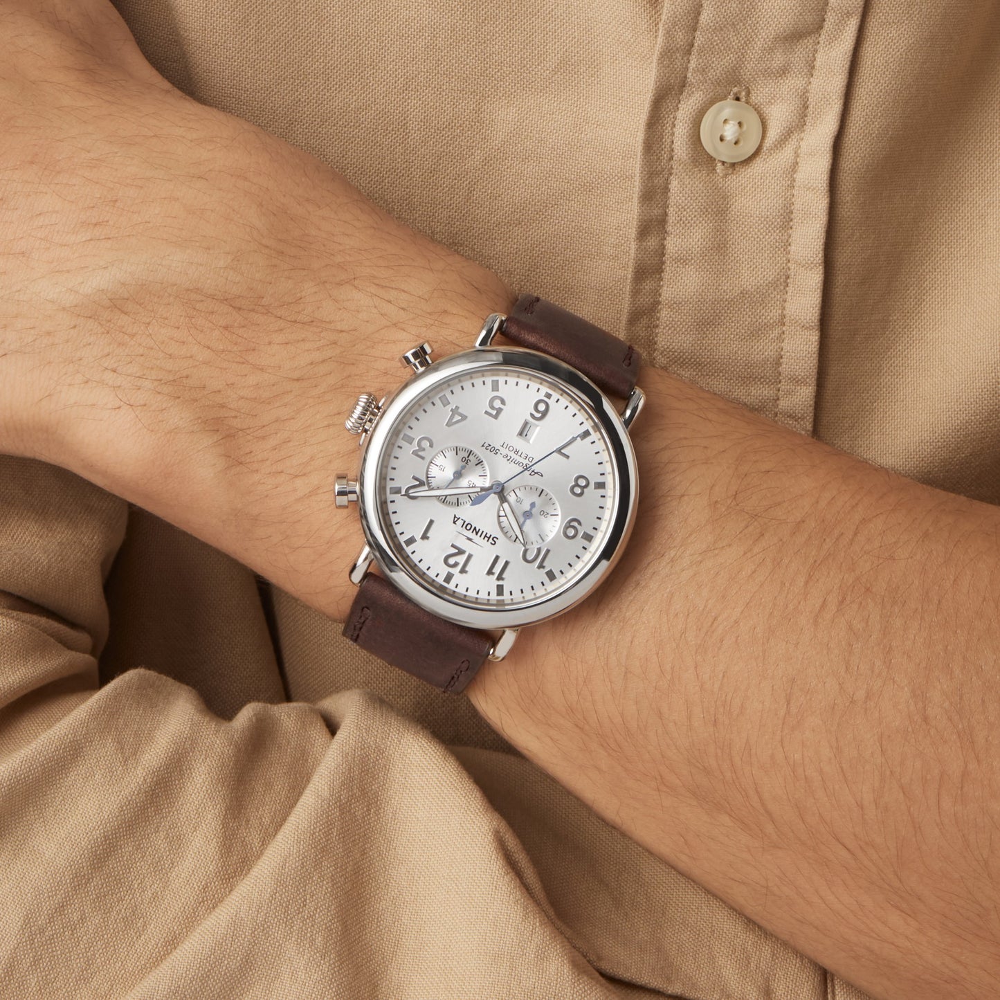 Runwell Chronograph Watch - Silver