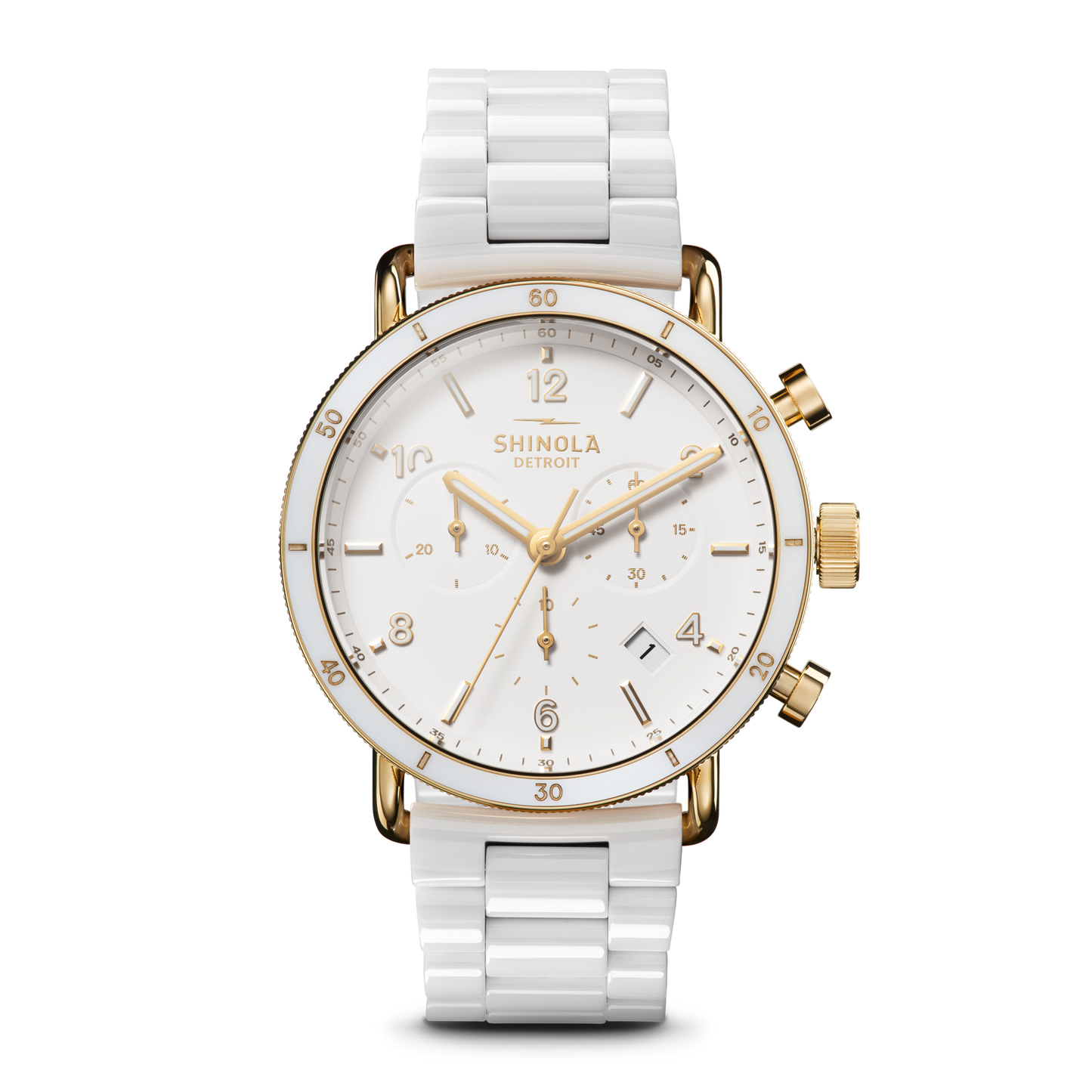 Canfield Sport Chronograph Watch - Soft White