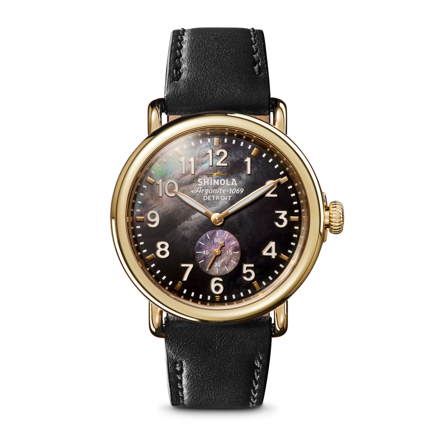 Runwell Watch - Black Mother of Pearl