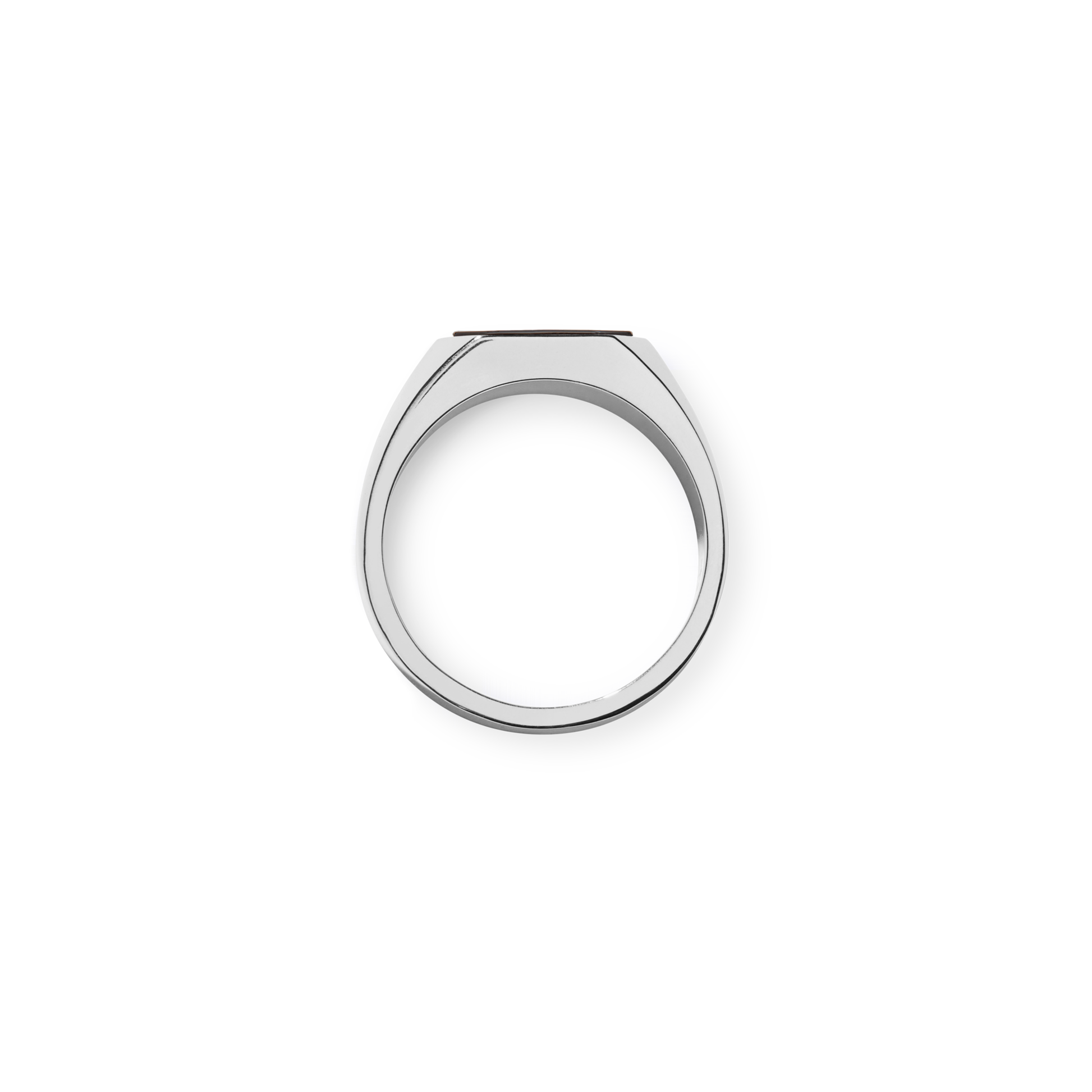 Octagonal Onyx Signet Ring - Sterling Silver