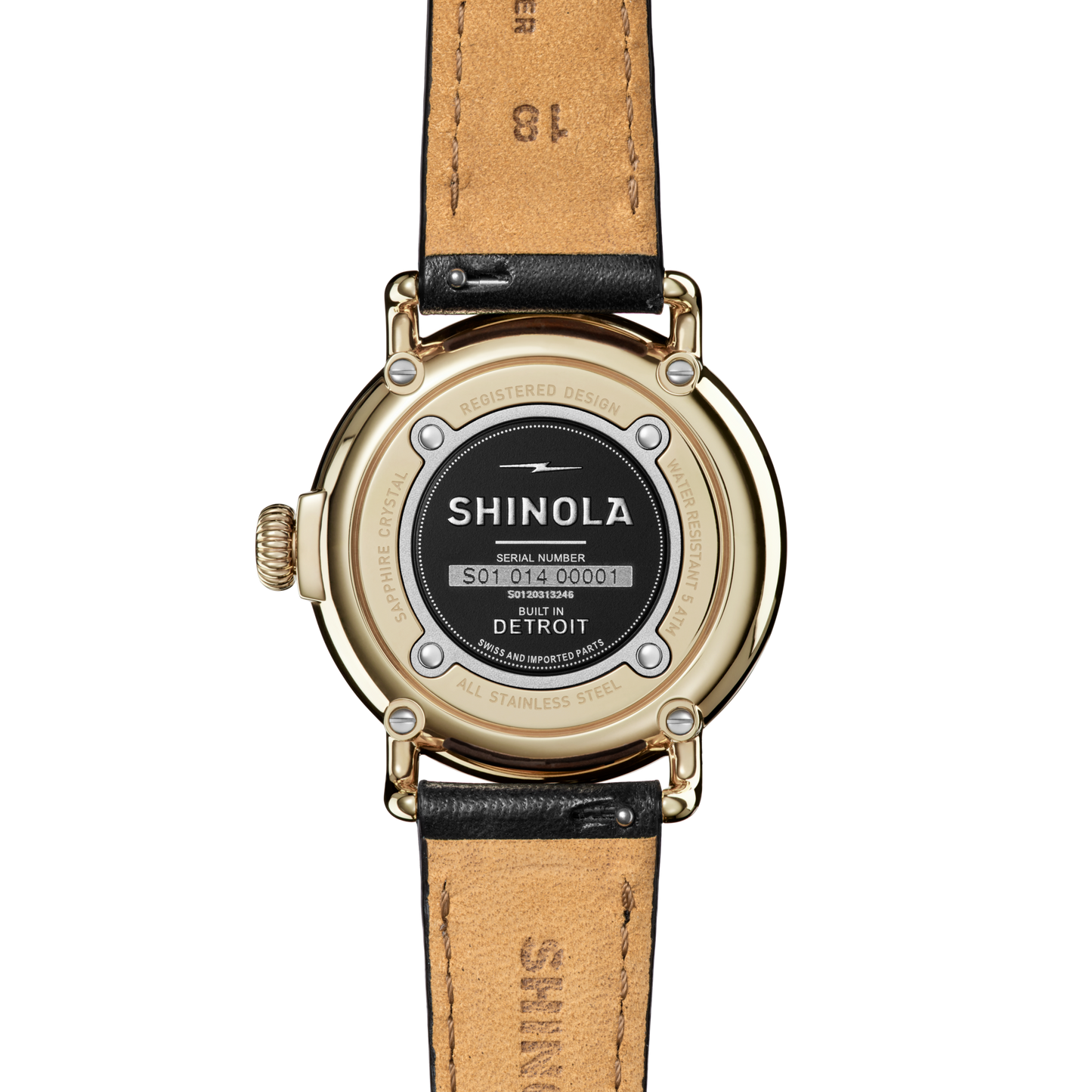 Runwell Watch - MOP Black Leather Strap