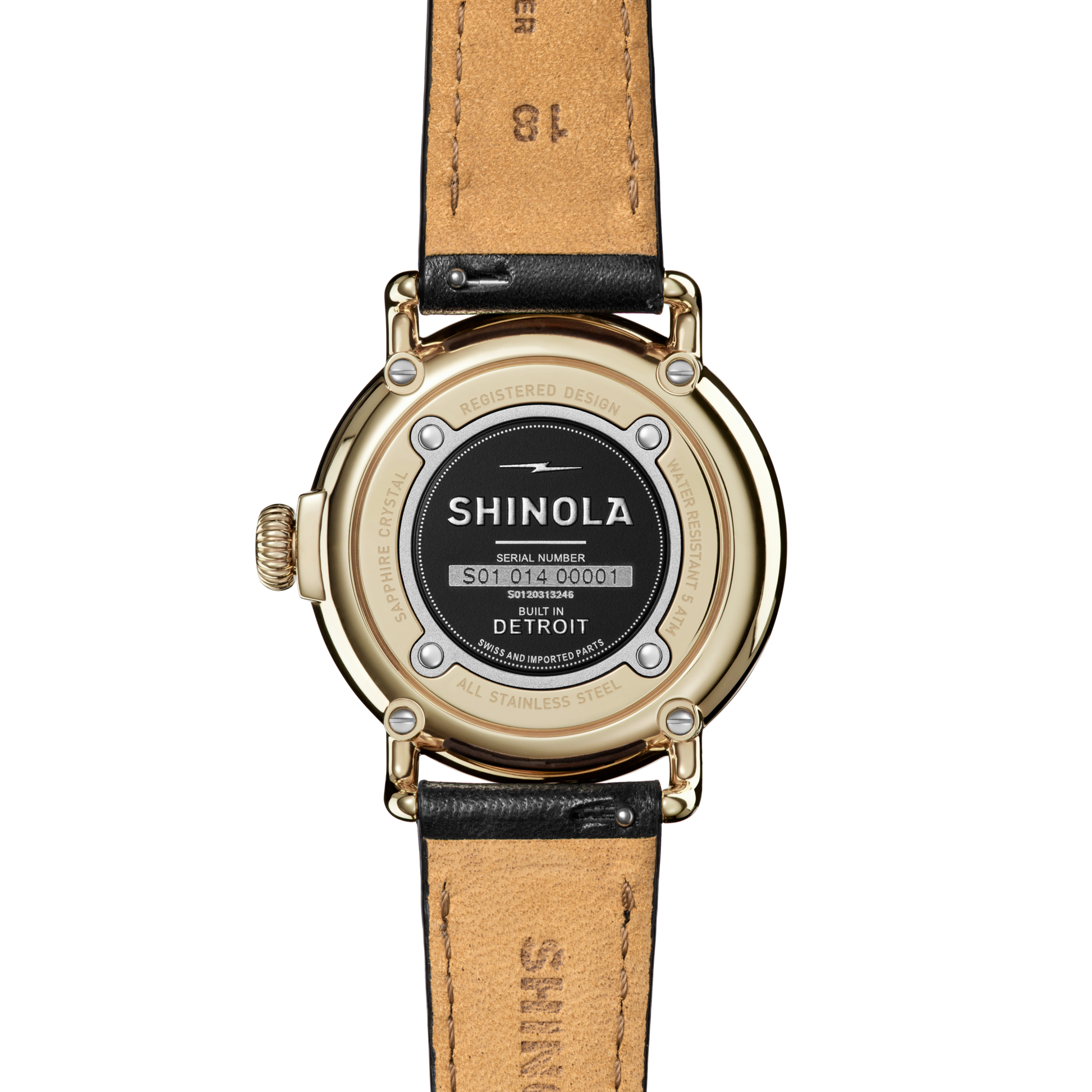 Runwell Watch - MOP Black Leather Strap