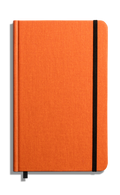 Medium Hard Ruled Journal - Bold Orange