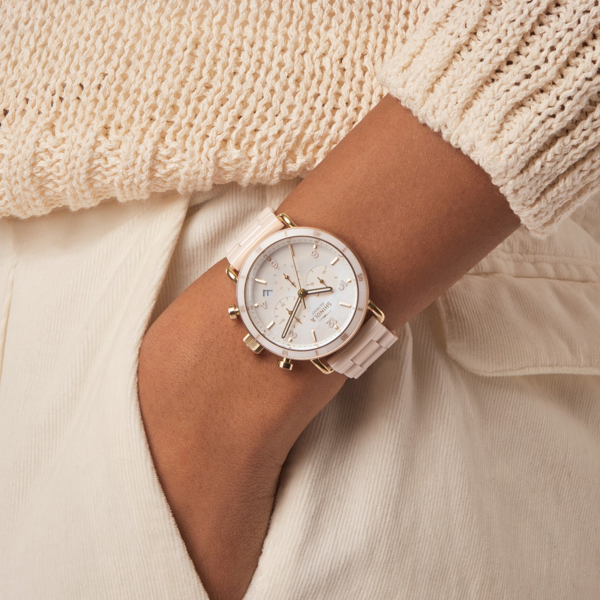 Canfield Sport Chronograph Watch - White