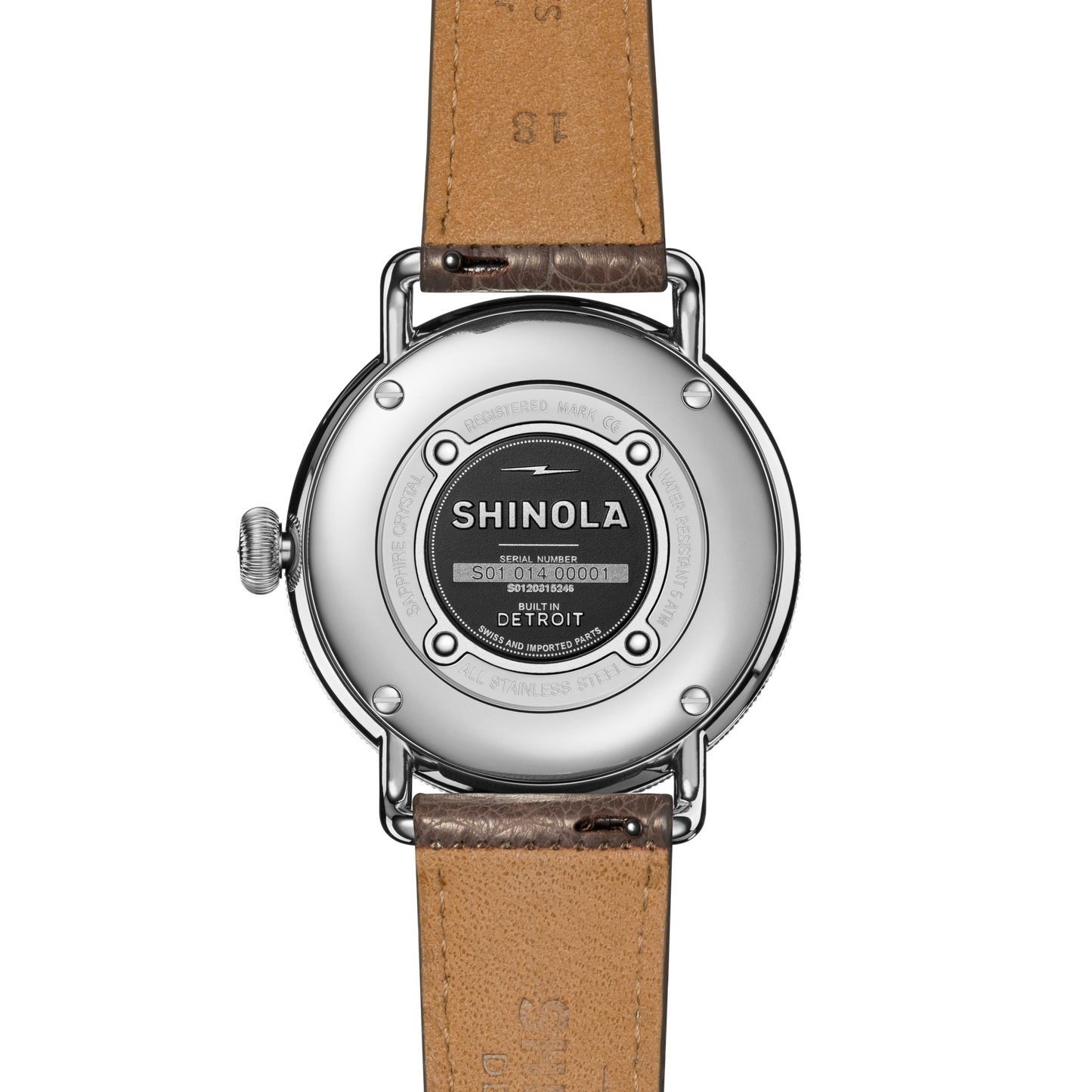 Canfield Watch 38mm - Gray Brown Alligator Strap