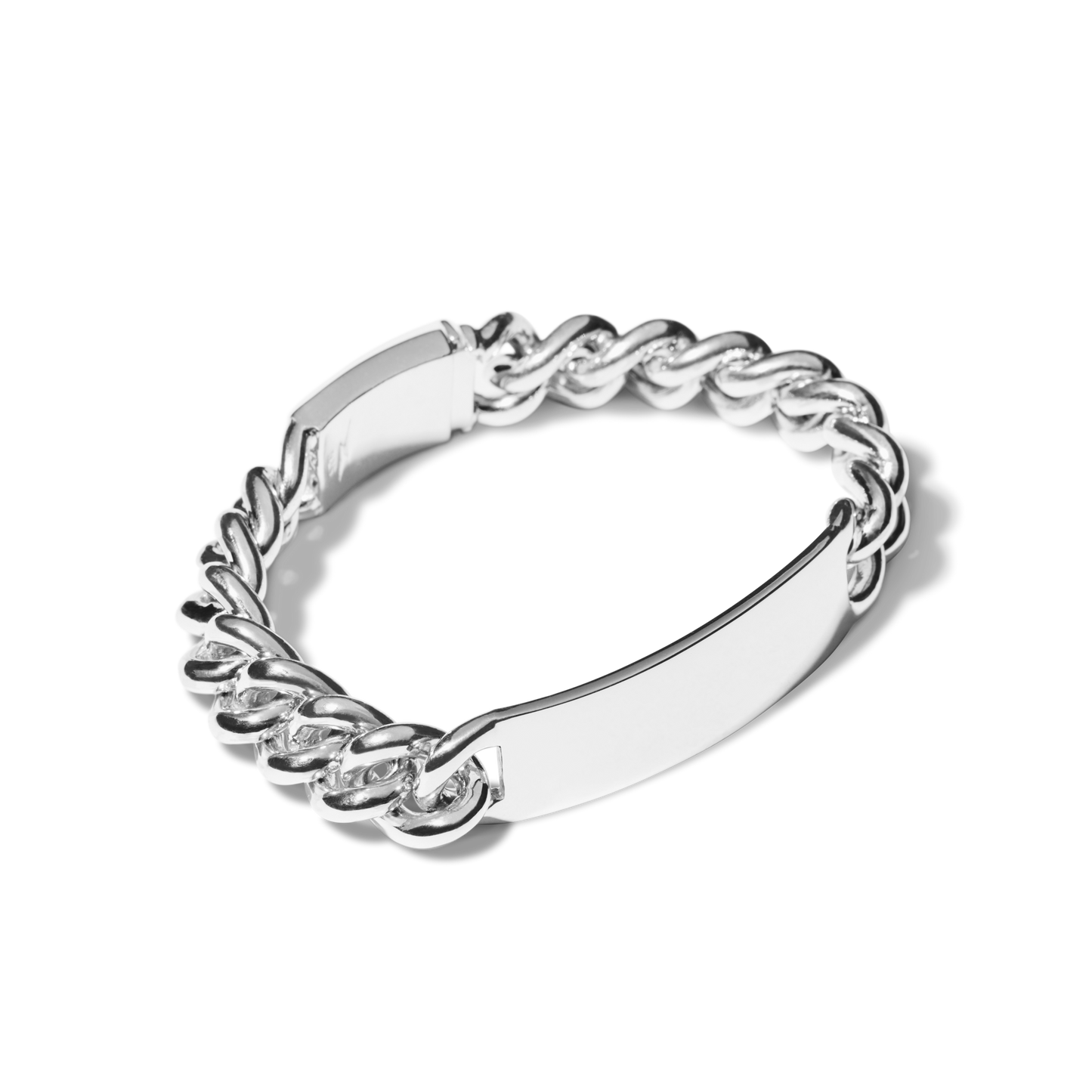 Bike Lock ID Bracelet - Sterling Silver