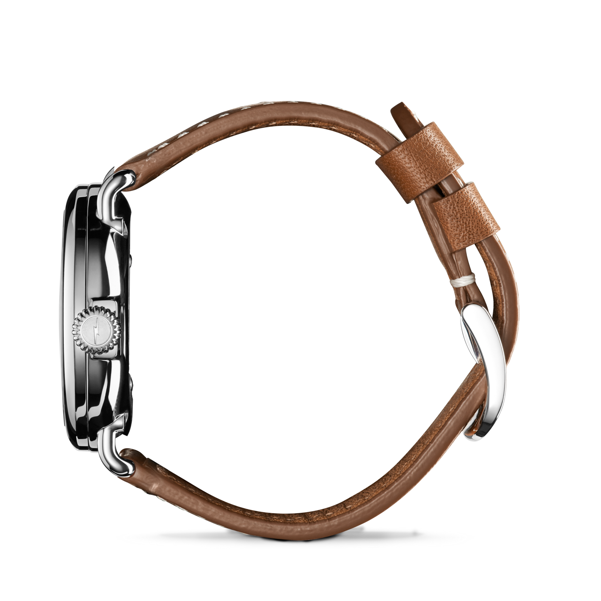 Runwell Watch - White Tan Leather Strap