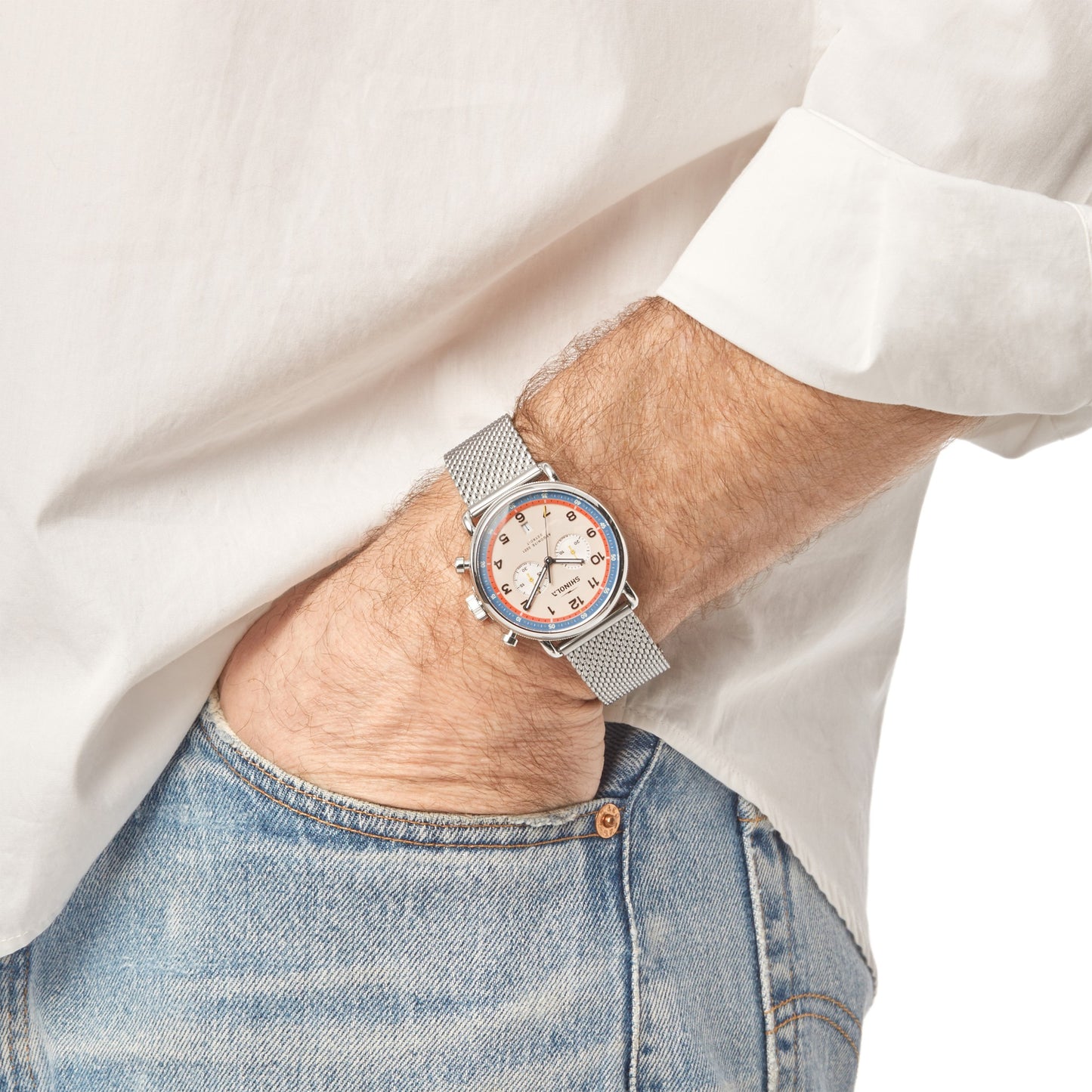 Canfield C56 Chronograph Watch - Cream