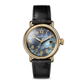 Runwell Watch - MOP Black Leather Strap