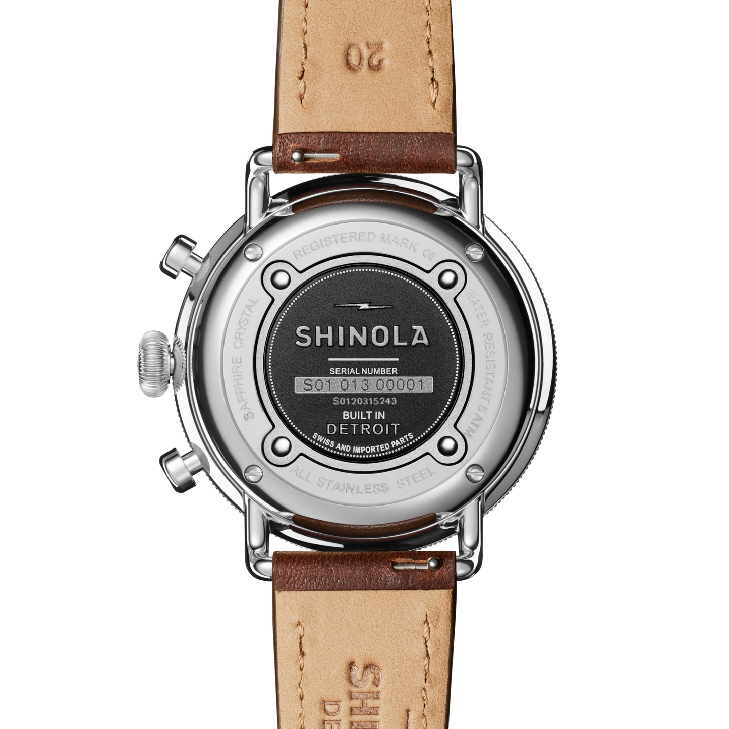 Canfield Chronograph Watch - Cattail Leather Strap