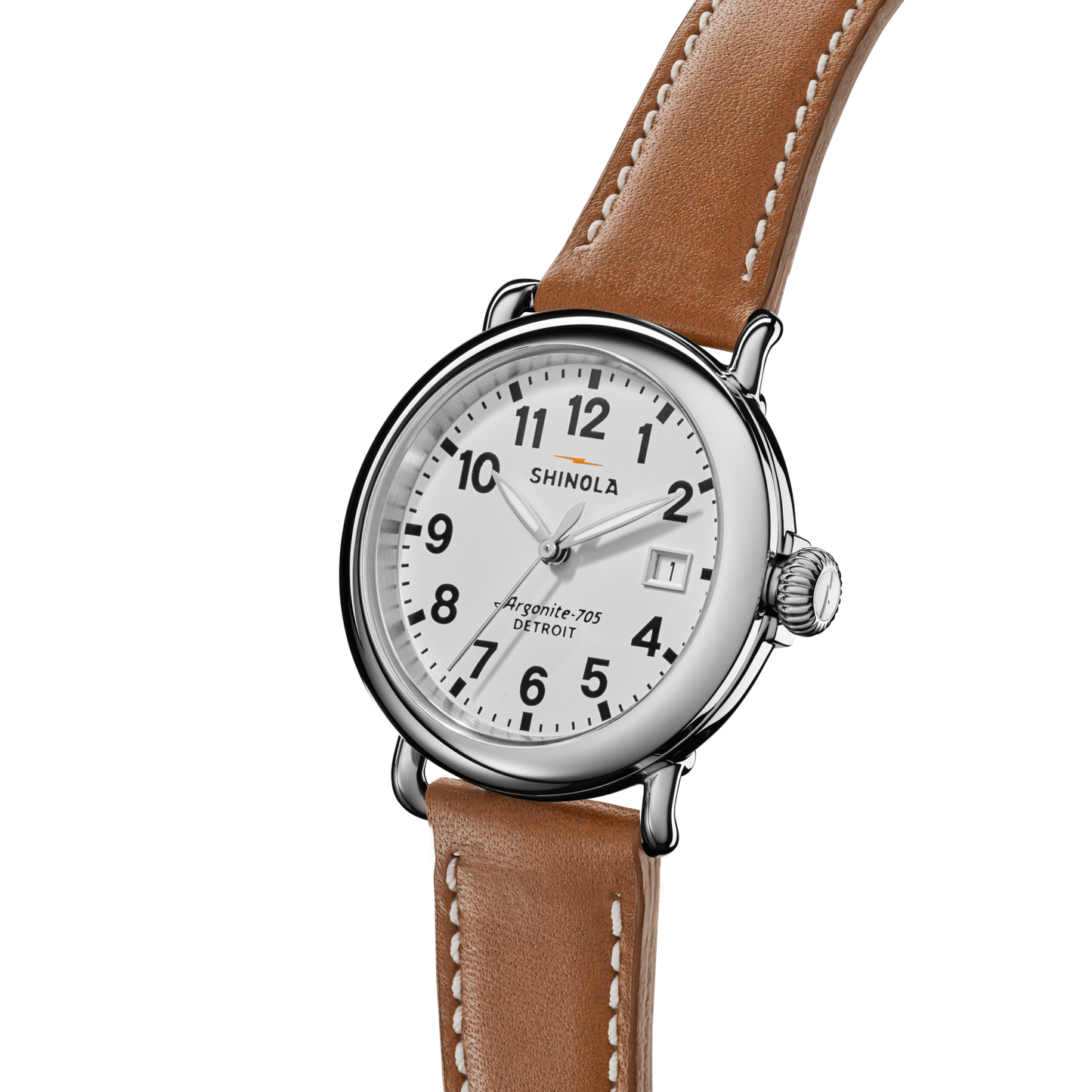 Runwell Watch - White Tan Leather Strap