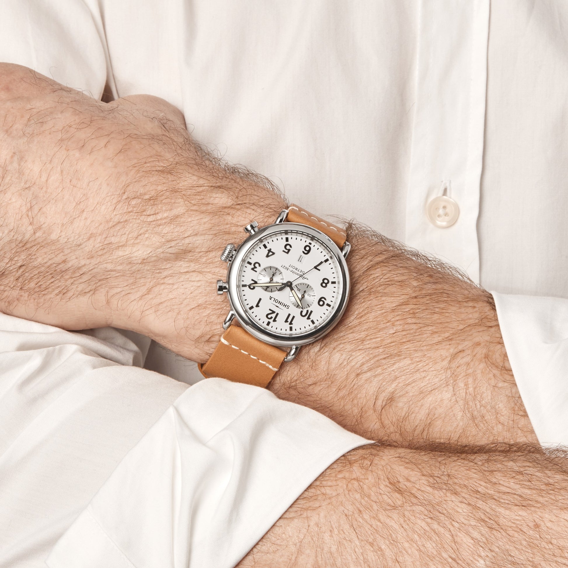 Runwell Chronograph Watch - White