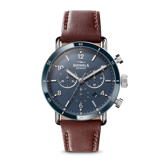 Canfield Sport Chronograph Watch - Midnight Blue