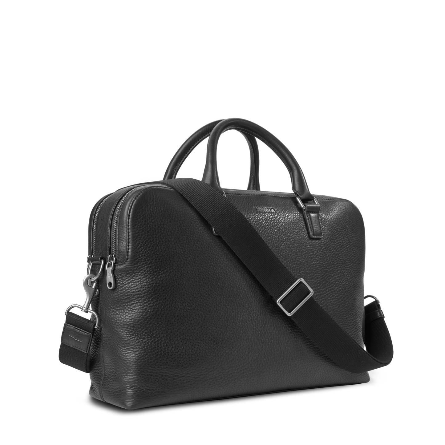 Double Zip Briefcase - Black
