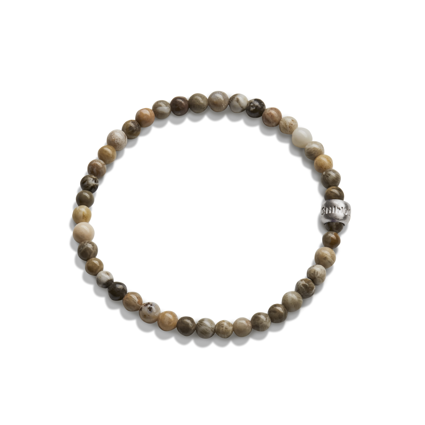 4mm Beaded Petoskey Bracelet - Petoskey