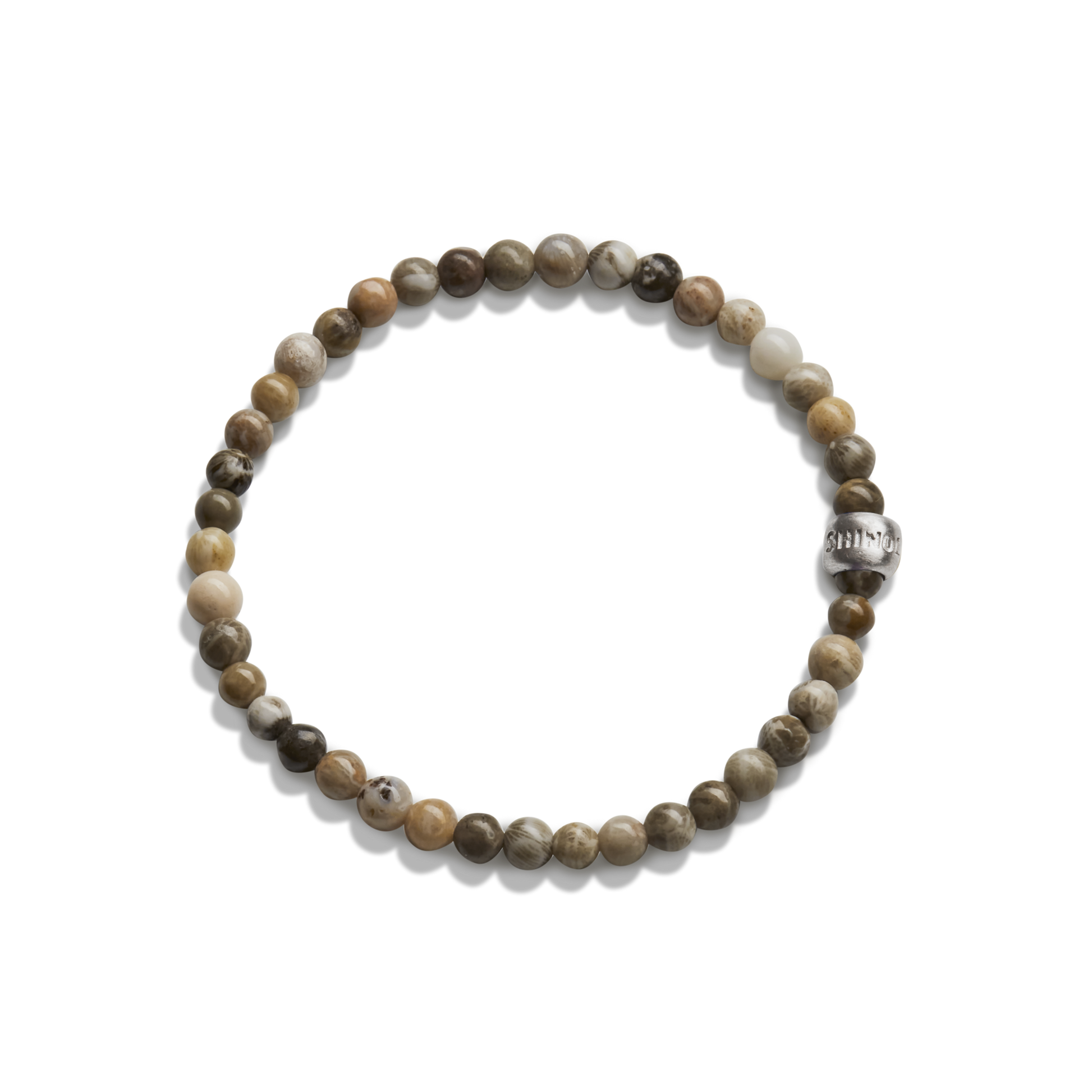 4mm Beaded Petoskey Bracelet - Petoskey