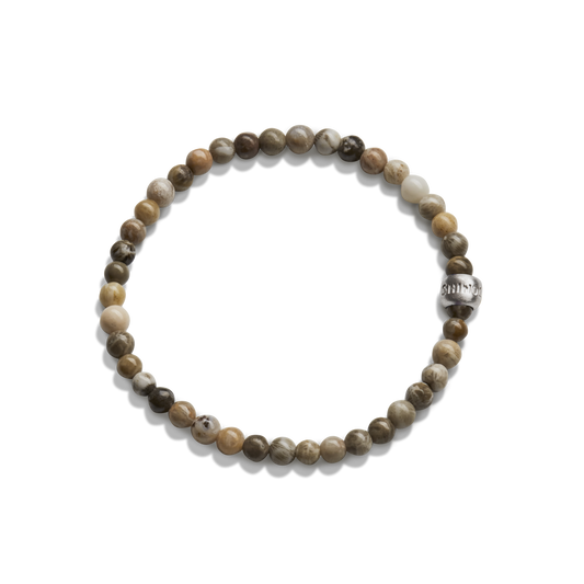 4mm Beaded Petoskey Bracelet - Petoskey