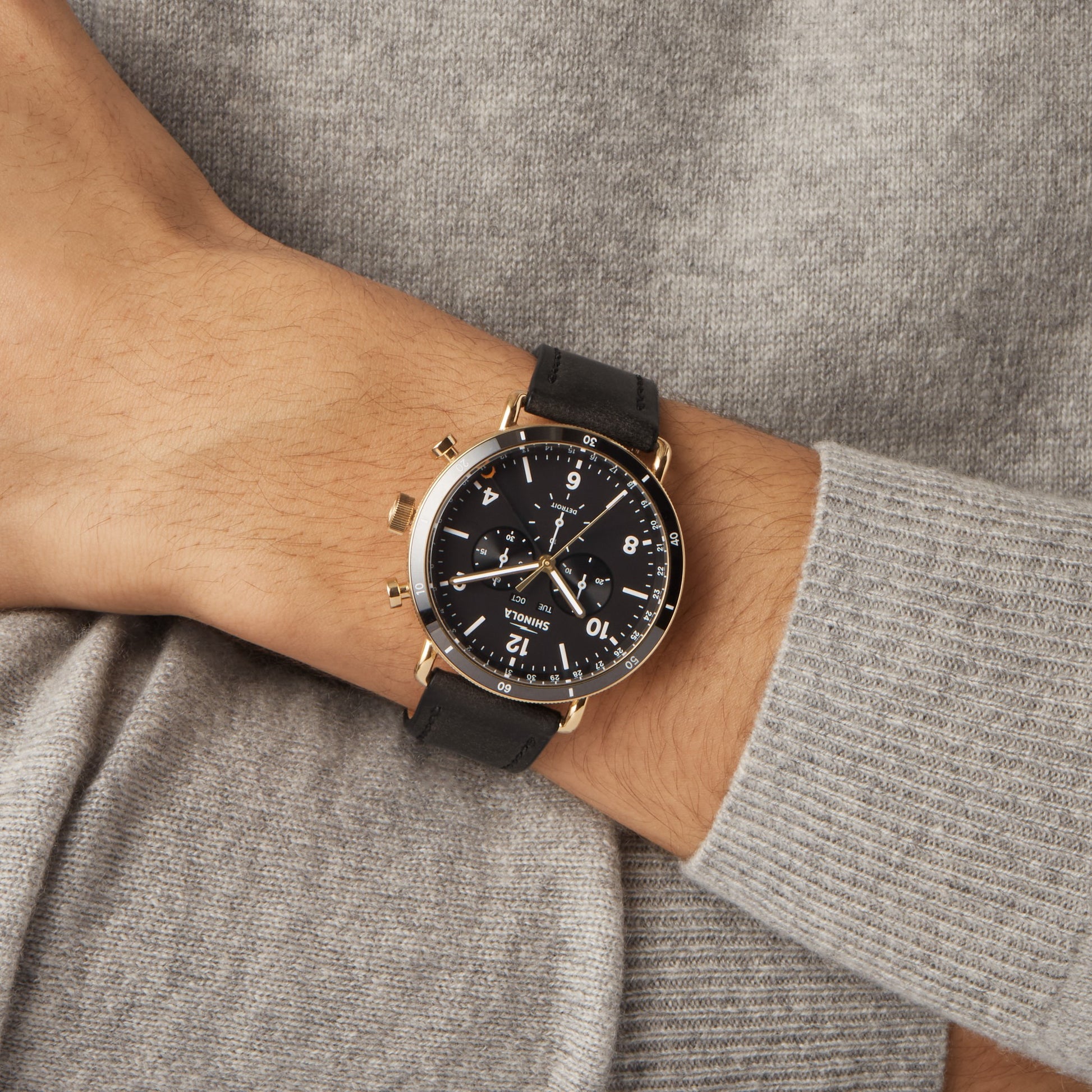Canfield Sport Chronograph Watch - Matte Black