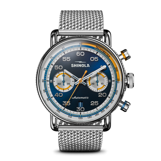 Canfield Speedway Open Road Automatic Chronograph Watch - Blue