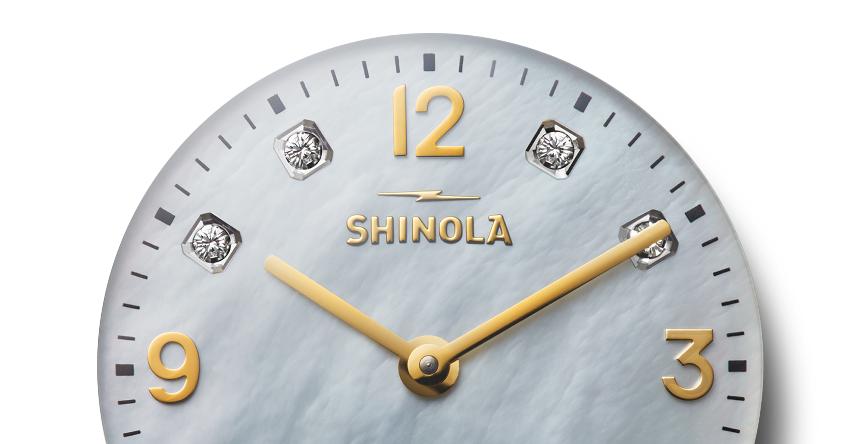 Diamond Derby Watch - White Mother of Pearl