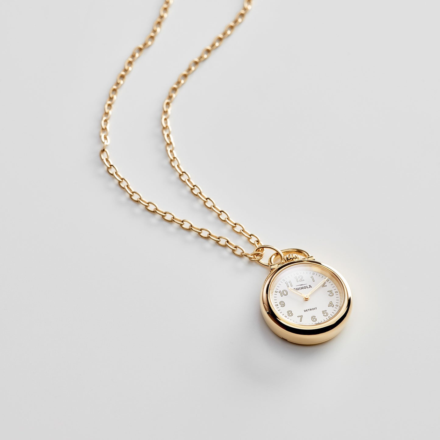 Runwell Watch Pendant Necklace - White