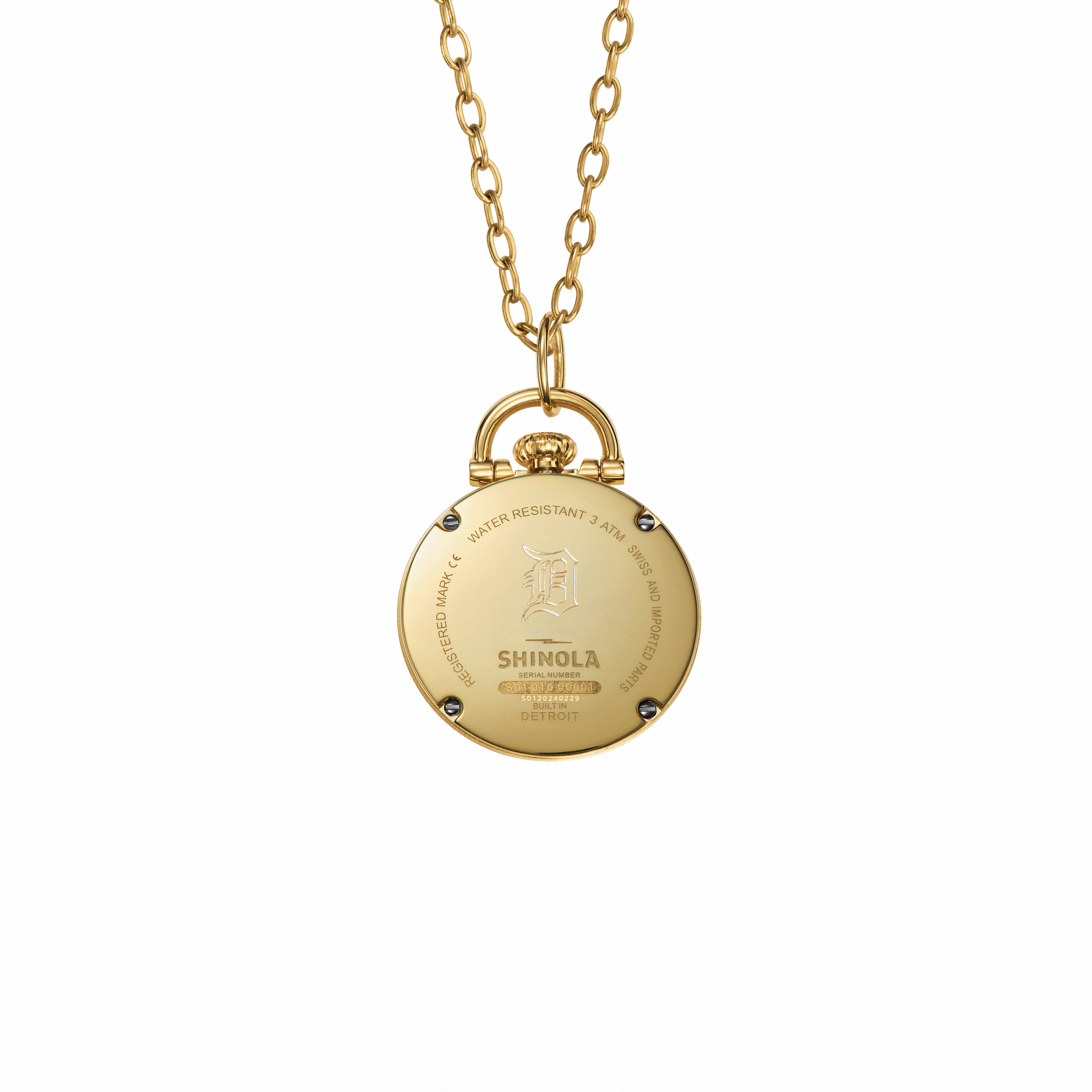 Runwell Watch Pendant Necklace - White