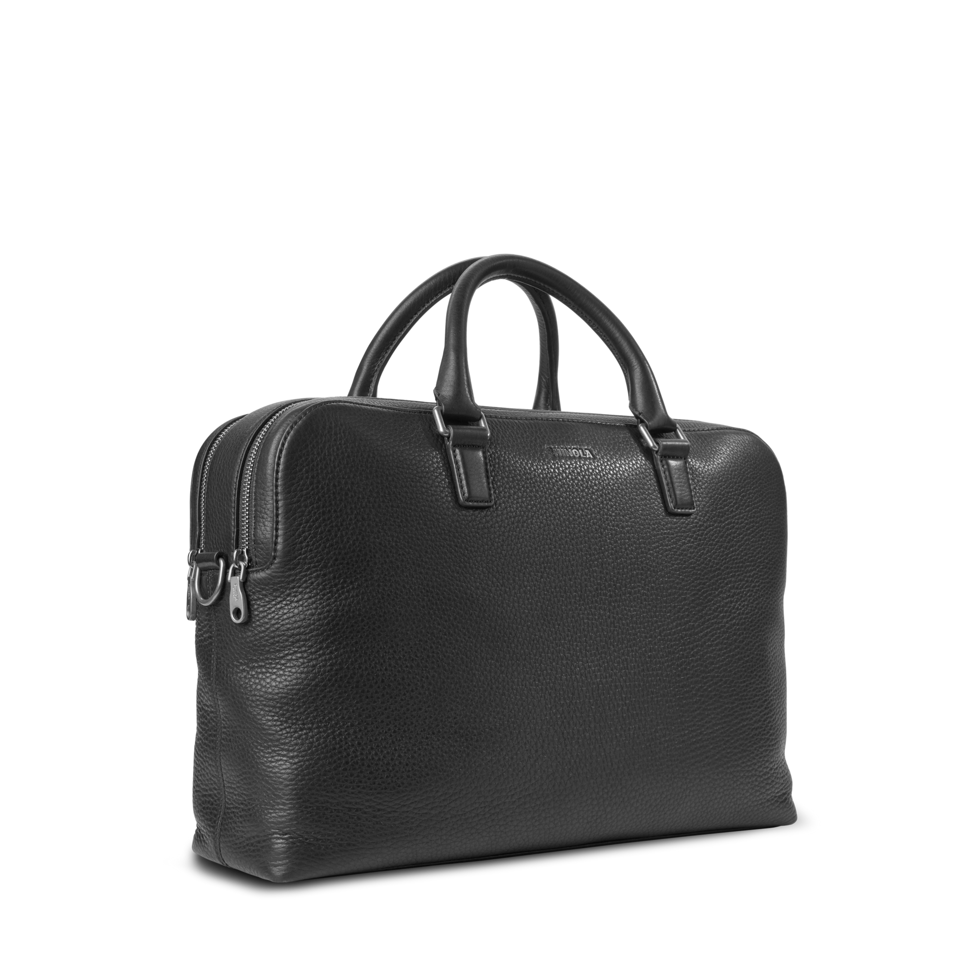 Double Zip Briefcase - Black