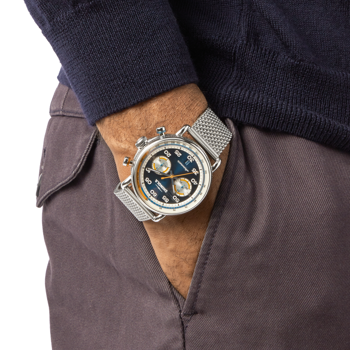 Canfield Speedway Open Road Automatic Chronograph Watch - Blue