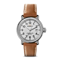 Runwell Watch - White Tan Leather Strap
