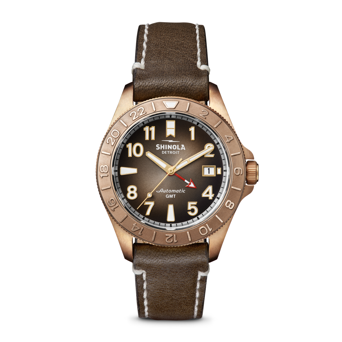 Bronze Monster GMT Automatic Watch - Dark Brown Degrade