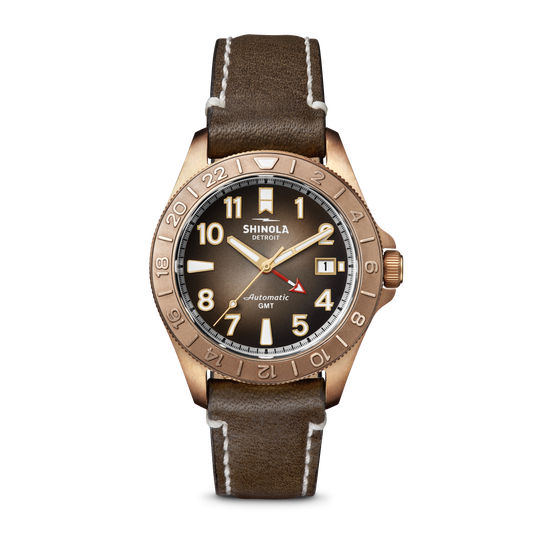 Bronze Monster GMT Automatic Watch - Dark Brown Degrade