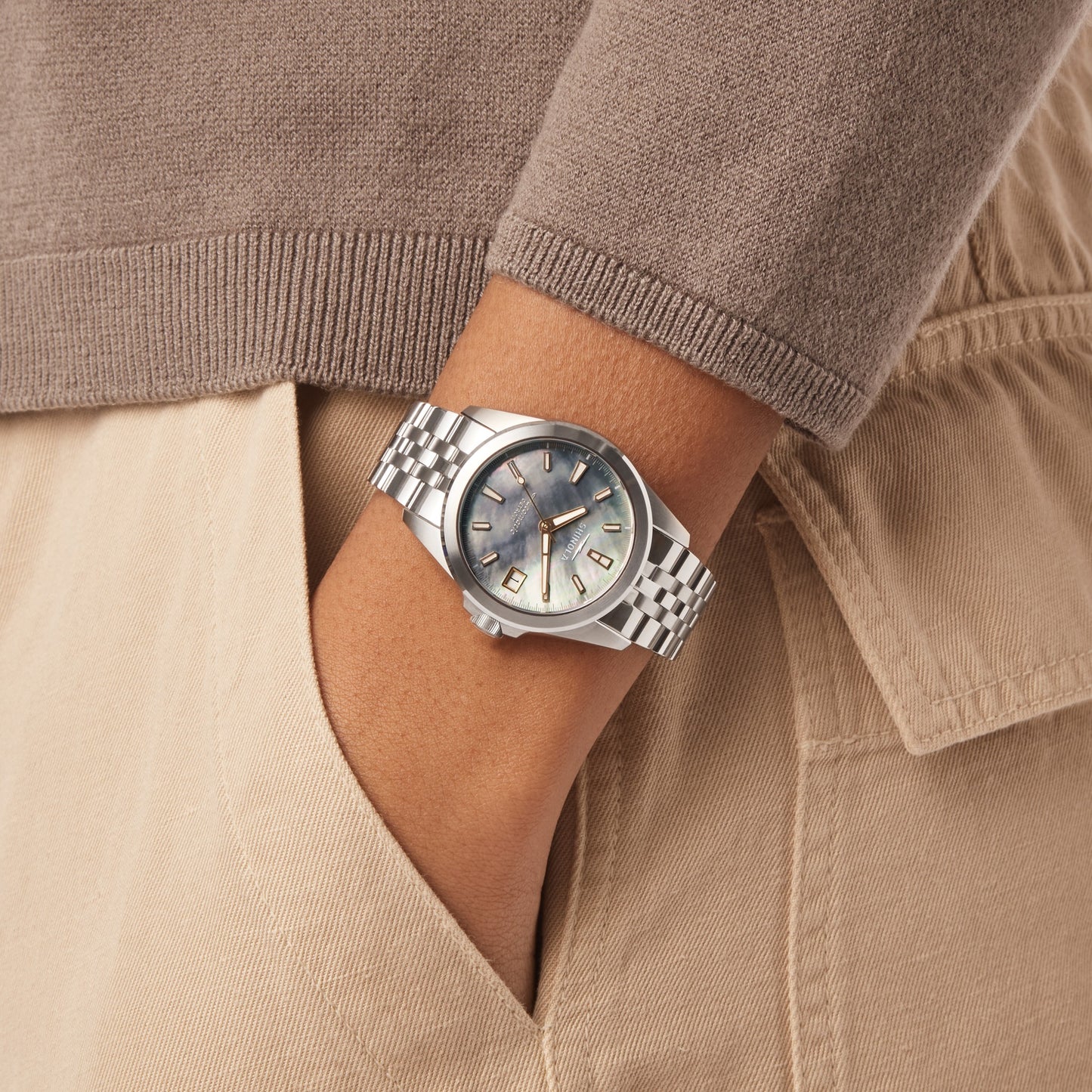 Circadian Monster Automatic Watch - Gray Mother of Pearl