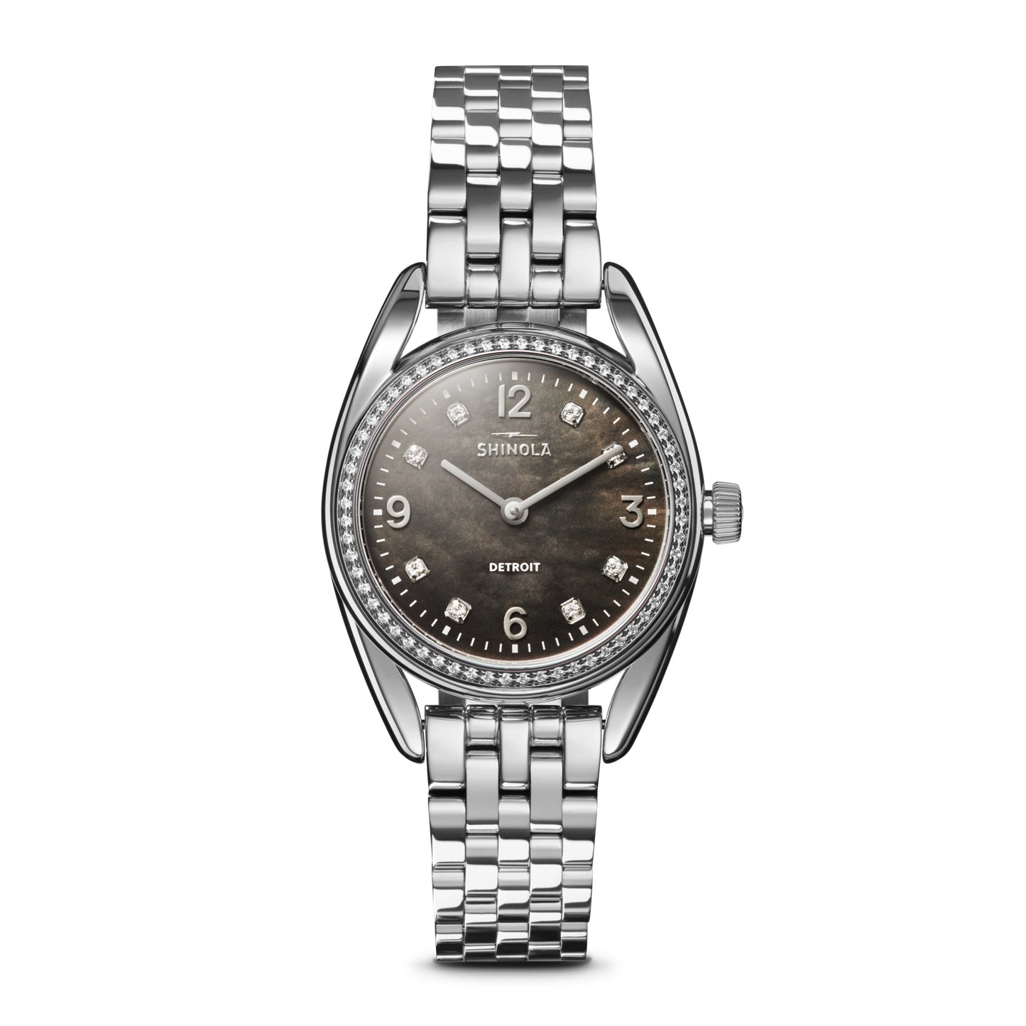 Diamond Derby Watch - Black Mother of Pearl