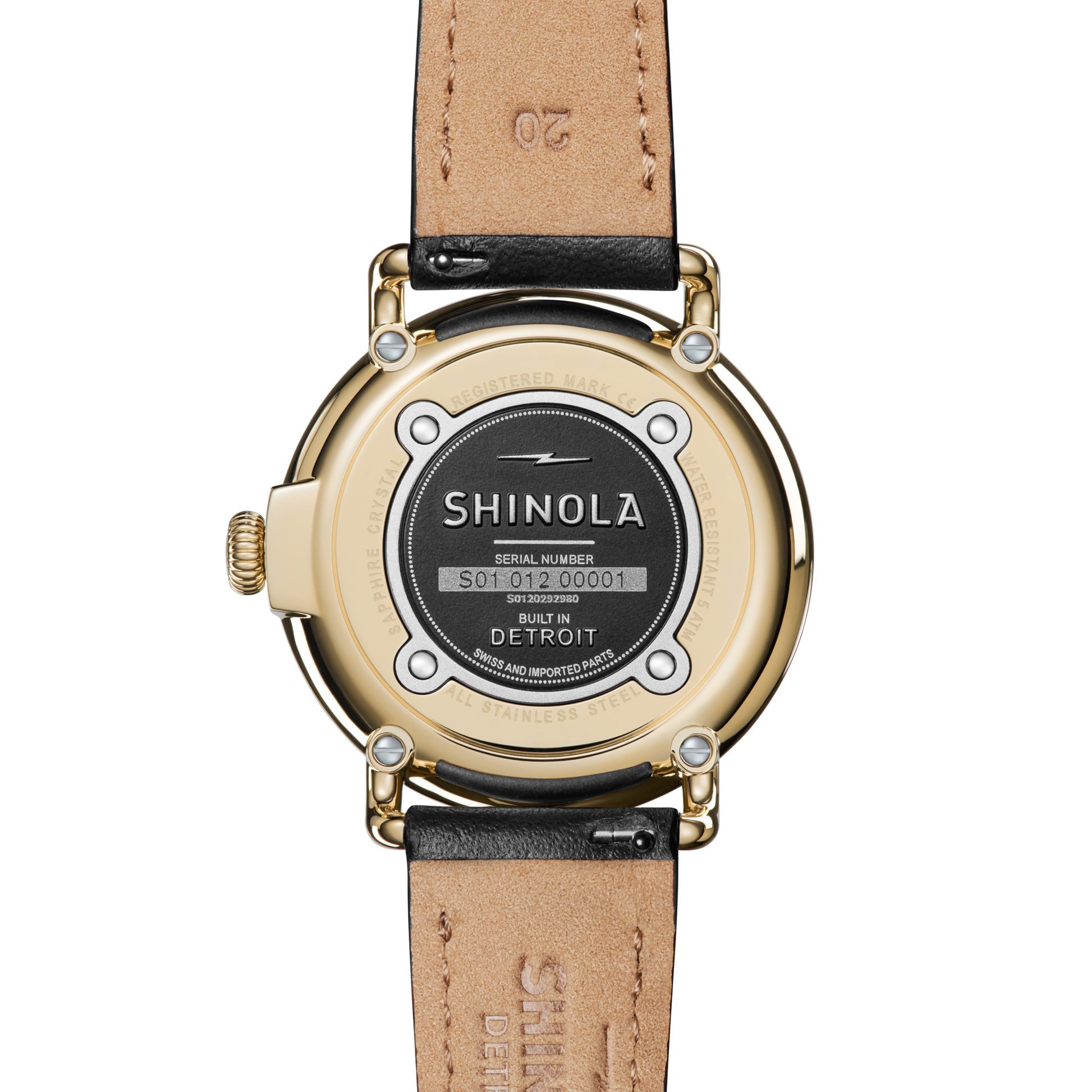 Runwell Watch - Black Mother of Pearl