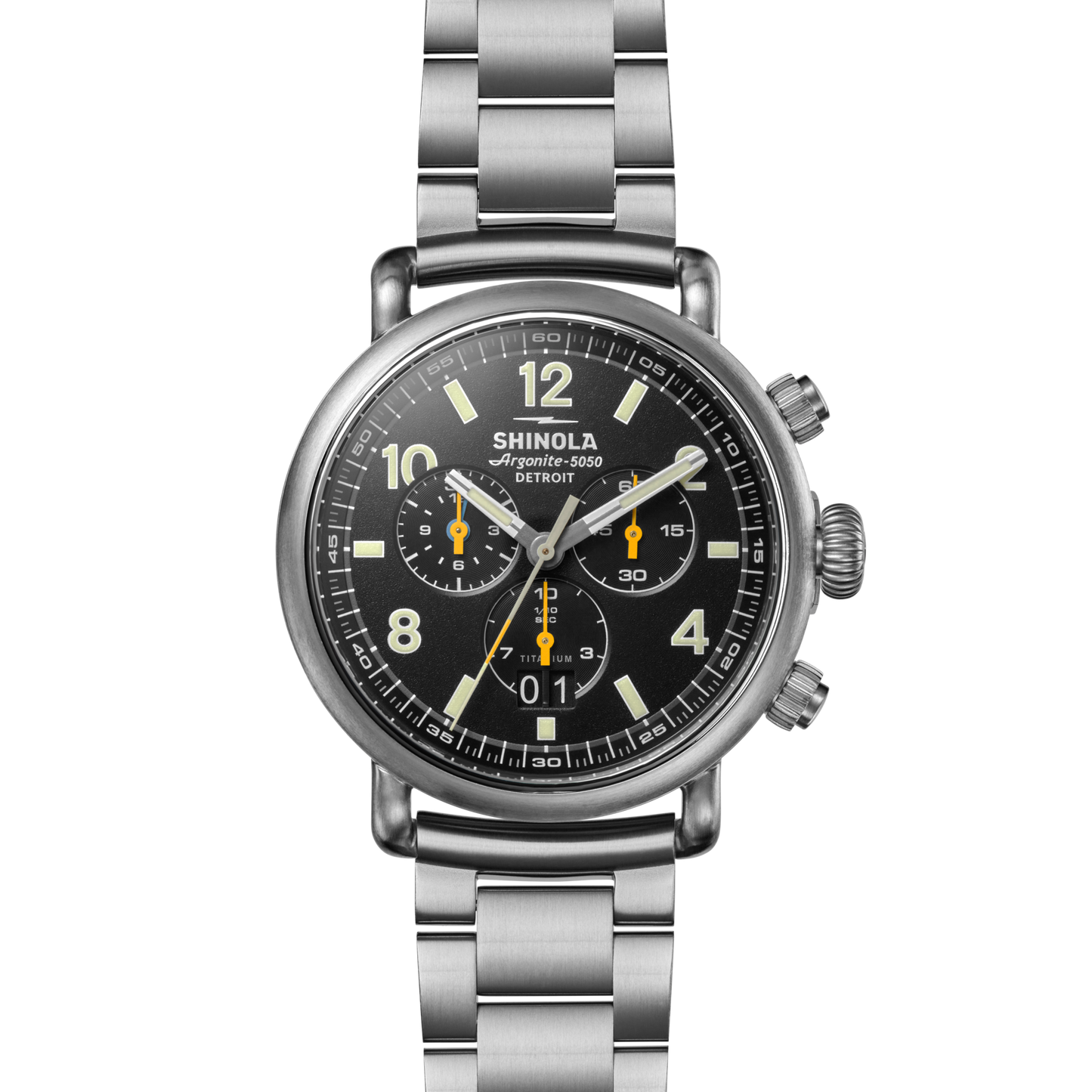 Runwell Chronograph West Wind Watch Gift Set with Additional Strap - Black