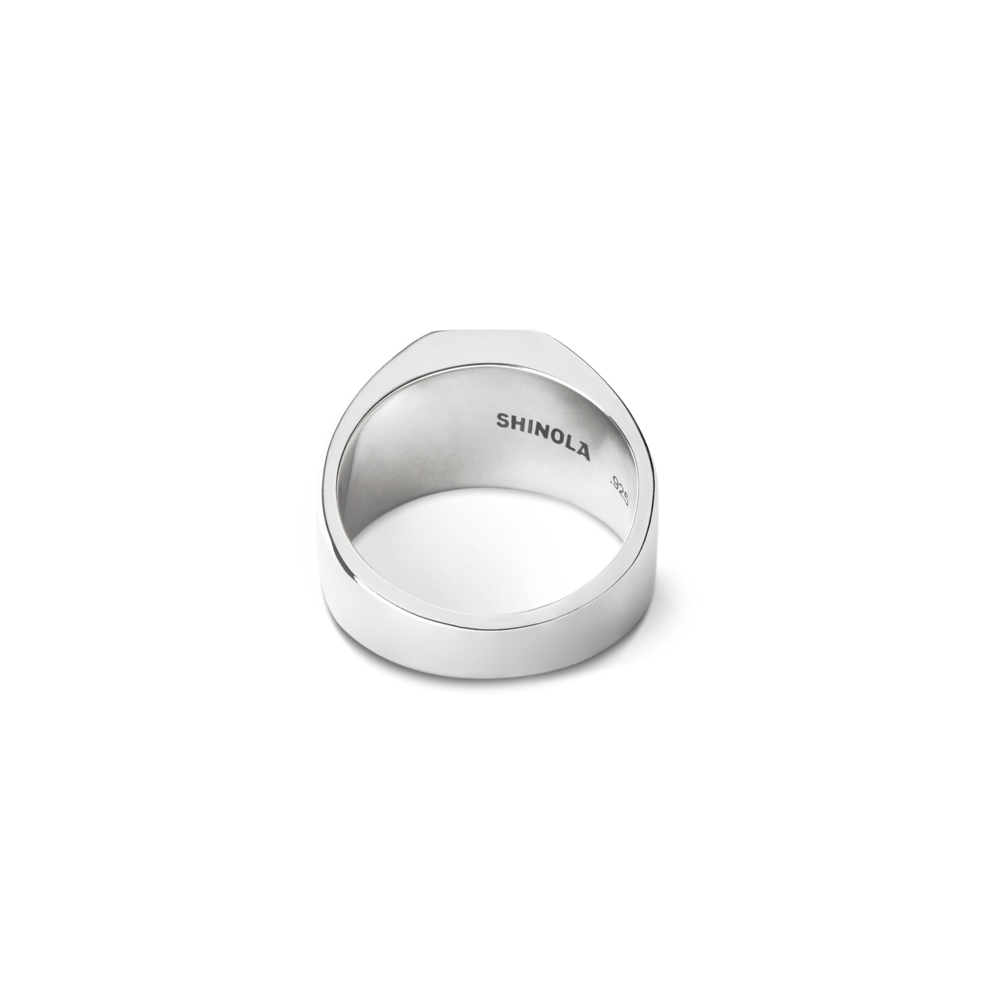 Octagonal Lapis Signet Ring - Sterling Silver