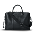 The shinola-jp.computer Briefcase - Black is a sleek leather work bag with double top handles, a detachable shoulder strap, minimal metallic hardware, and subtle front branding, shown against a plain white background.