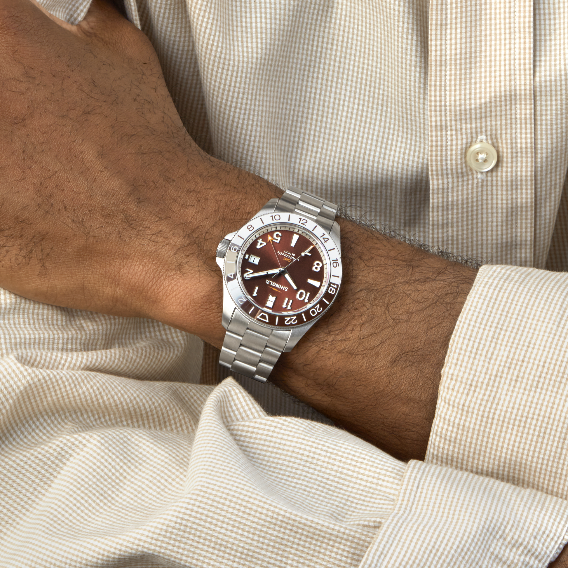 Monster GMT Automatic Watch - Whiskey
